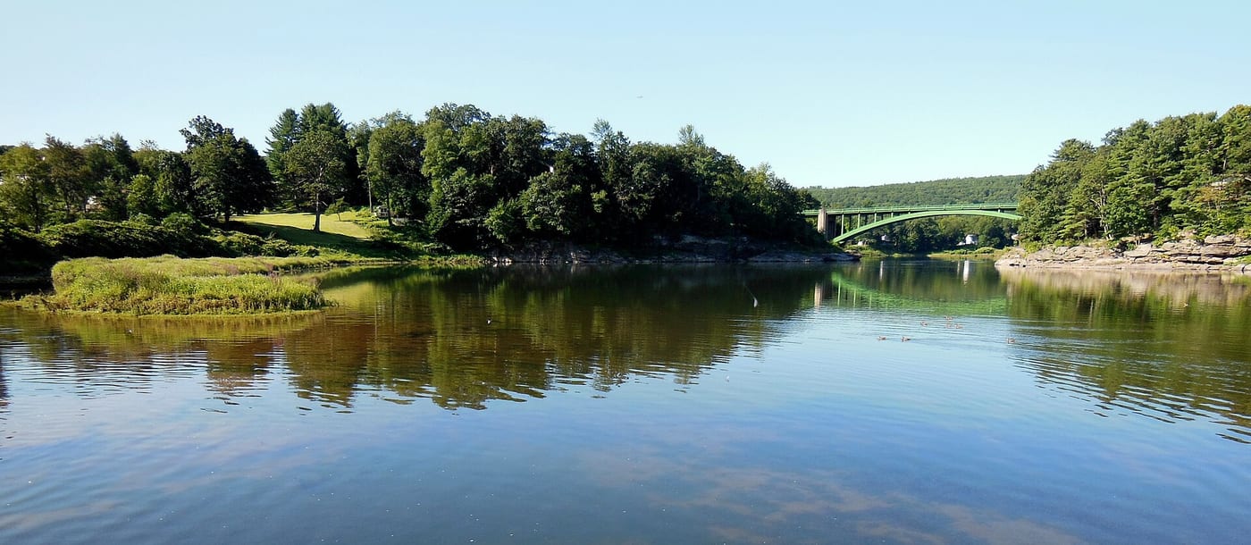 A representative view of Upper Delaware: Ten Mile River to Highland